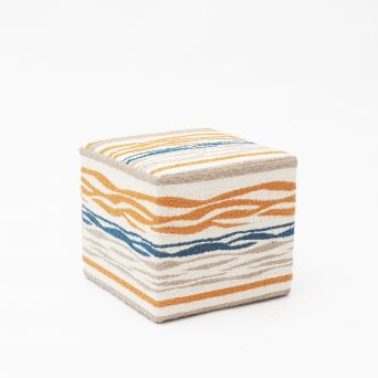 Pouf with beautiful fabric from Larsen