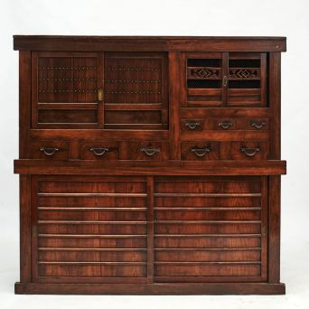 Japanese Tansu Storage Cabinet with Sliding Doors, Meiji period