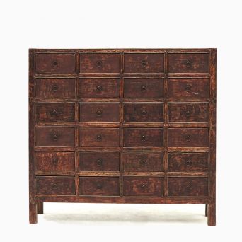 19th century Chinese apothecary medicine chest with 24 drawers