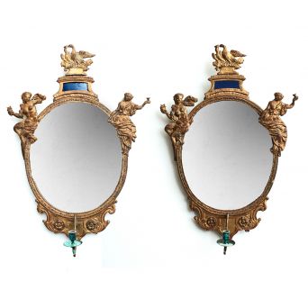Pair of Burchard Precht Baroque Mirror Sconces