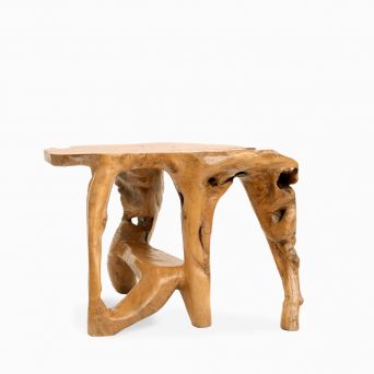 Skulpturelt trærods-bord