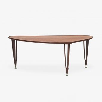 Danish Mid-century Organically Shaped Teak Coffee Table by BC Møbler