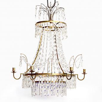 Early 20th Century Louis XV Style Prisms Chandelier