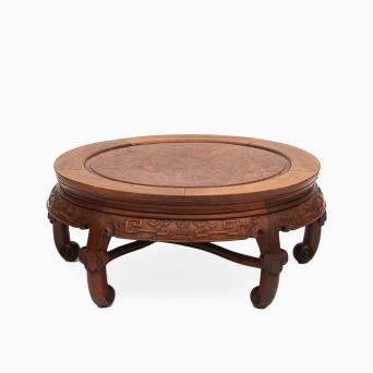 Chinese Qing style Coffee Table in Blackwood and Root Wood