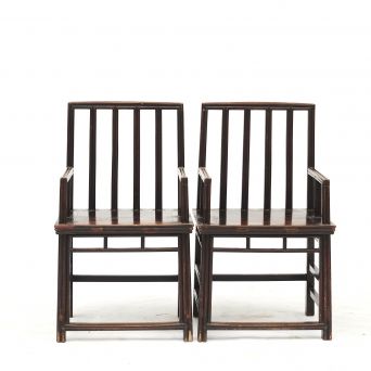 Pair of Chinese  Architectural Armchairs