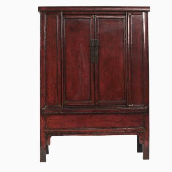 Red lacquer cabinet. Shanxi Province 1820-1840