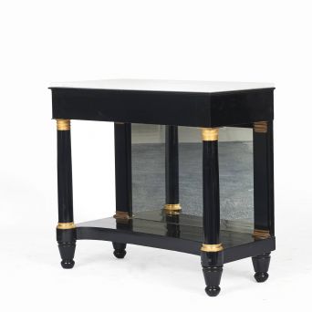 Console Table with White Marble Top. Charles X Style, France 1880
