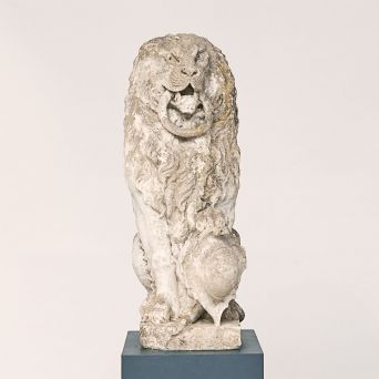 Sculpture Baroque Lion Limestone from "Solgården", circa 1700s