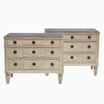Pair of Swedish Gustavian Style Chest of Drawers