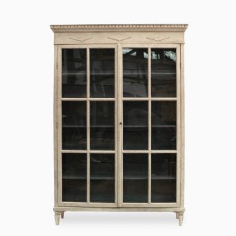 Large Painted Glazed Display Cabinet