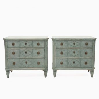 Pair of Antique Swedish Gustavian Style Chest of Drawers