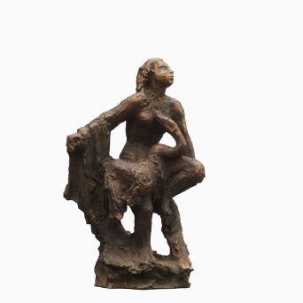 Mogens Bøggild Bronze Sculpture: "Leda and the Swan"