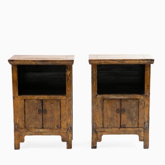 Pair of Chinese Bedside Cabinets